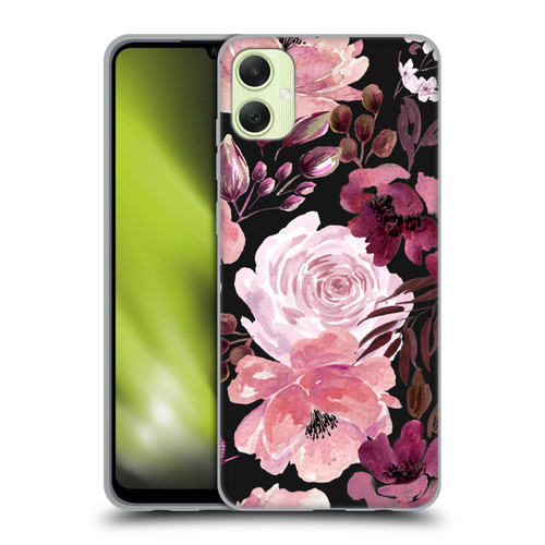 Anis Illustration Graphics Floral Chaos Dark Pink Soft Gel Case for Samsung Galaxy A05