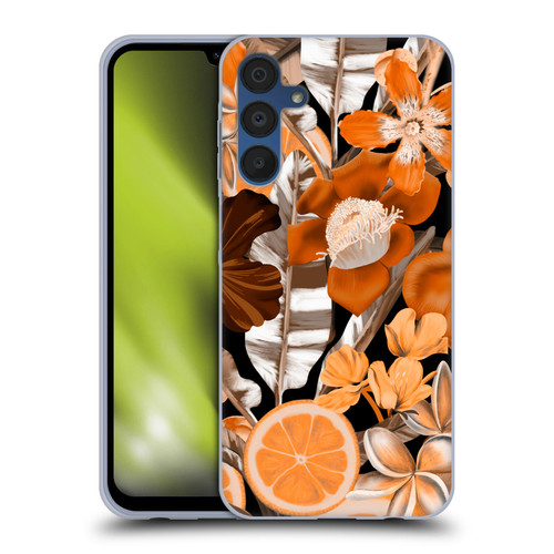 Anis Illustration Graphics Flower & Fruit Orange Soft Gel Case for Samsung Galaxy A15