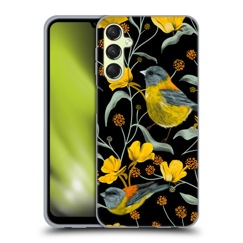Anis Illustration Graphics Yellow Birds Soft Gel Case for Samsung Galaxy A24 4G / Galaxy M34 5G