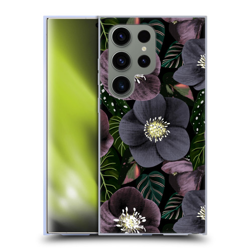 Anis Illustration Graphics Dark Flowers Soft Gel Case for Samsung Galaxy S24 Ultra 5G