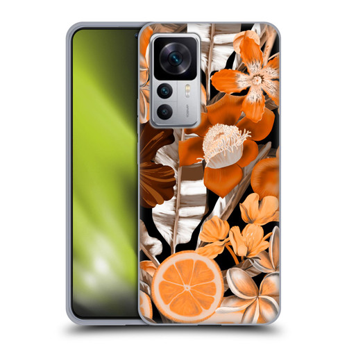 Anis Illustration Graphics Flower & Fruit Orange Soft Gel Case for Xiaomi 12T 5G / 12T Pro 5G / Redmi K50 Ultra 5G