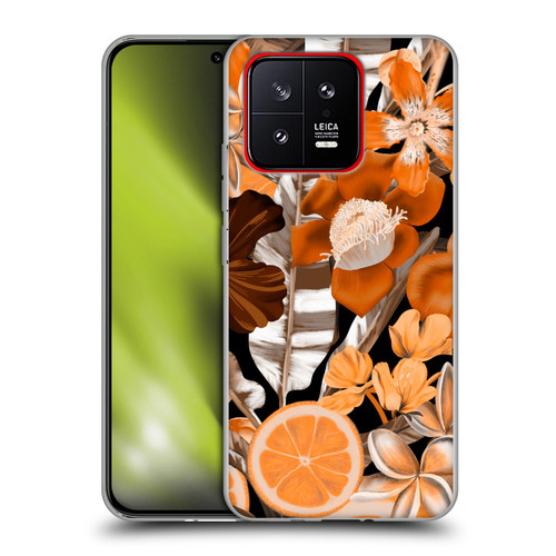 Anis Illustration Graphics Flower & Fruit Orange Soft Gel Case for Xiaomi 13 5G
