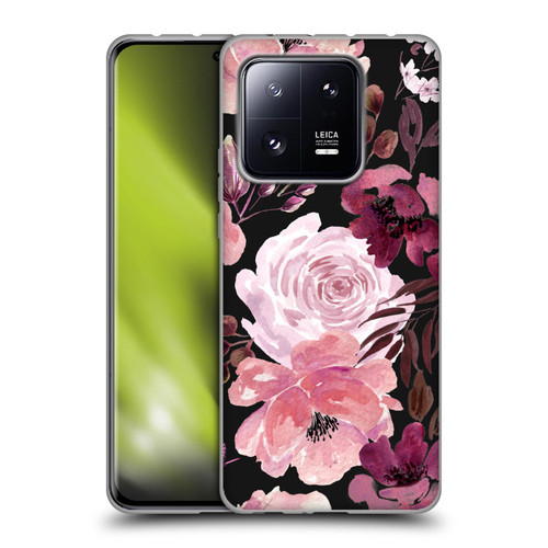 Anis Illustration Graphics Floral Chaos Dark Pink Soft Gel Case for Xiaomi 13 Pro 5G