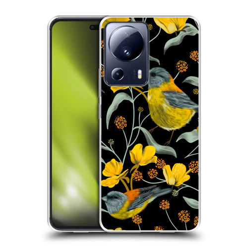 Anis Illustration Graphics Yellow Birds Soft Gel Case for Xiaomi 13 Lite 5G
