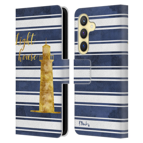 Paul Brent Nautical Lighthouse Leather Book Wallet Case Cover For Samsung Galaxy S24 5G