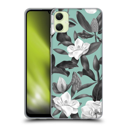 Anis Illustration Magnolias Grey Aqua Soft Gel Case for Samsung Galaxy A05