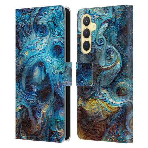 Cosmo18 Jupiter Fantasy Blue Leather Book Wallet Case Cover For Samsung Galaxy S23 FE 5G