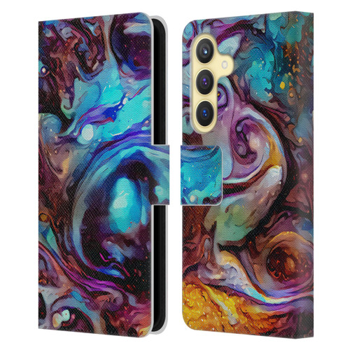 Cosmo18 Jupiter Fantasy Indigo Leather Book Wallet Case Cover For Samsung Galaxy S24 5G