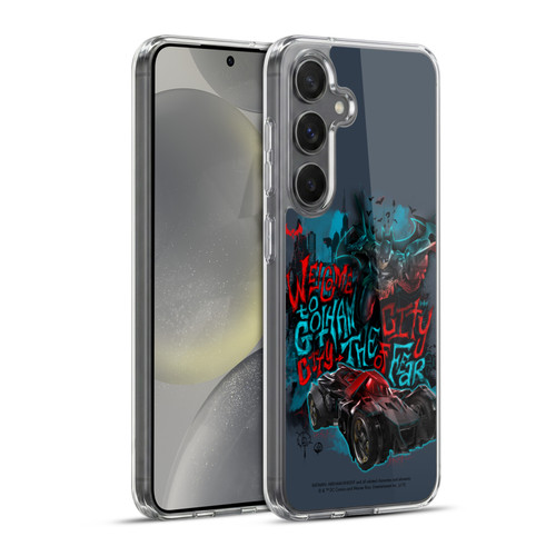 Batman Arkham Knight Graphics Welcome To Gotham Soft Gel Case for Samsung Galaxy S24+ 5G & MagSafe