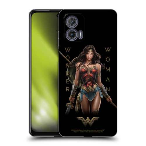 Wonder Woman Movie Character Art Typography Soft Gel Case for Motorola Moto G73 5G