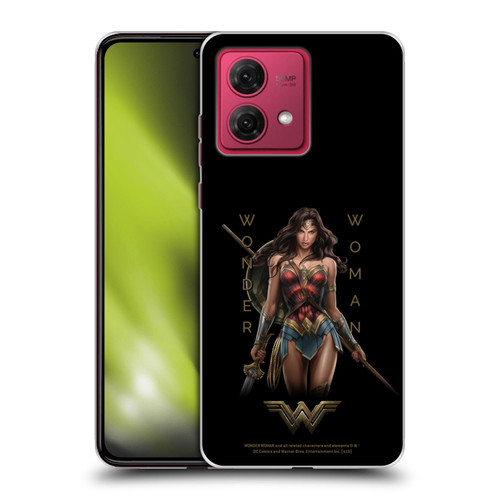 Wonder Woman Movie Character Art Typography Soft Gel Case for Motorola Moto G84 5G