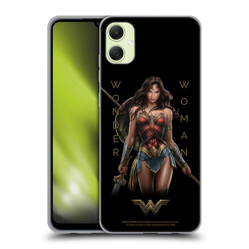 Wonder Woman Movie Character Art Typography Soft Gel Case for Samsung Galaxy A05