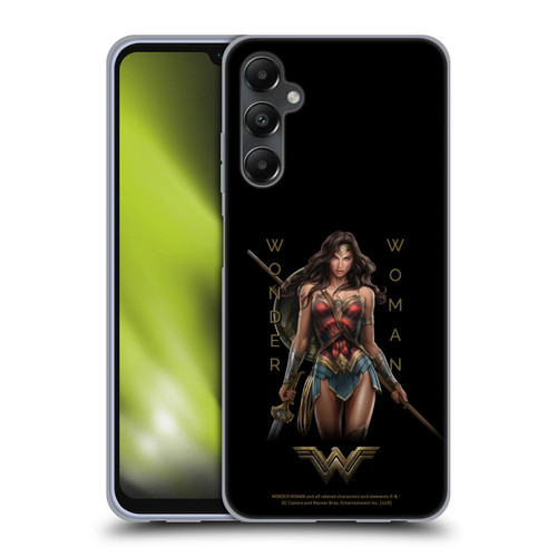 Wonder Woman Movie Character Art Typography Soft Gel Case for Samsung Galaxy A05s