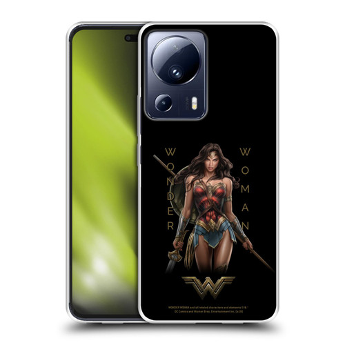 Wonder Woman Movie Character Art Typography Soft Gel Case for Xiaomi 13 Lite 5G