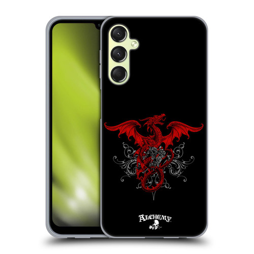 Alchemy Gothic Dragon Draco Rosa Soft Gel Case for Samsung Galaxy A24 4G / M34 5G