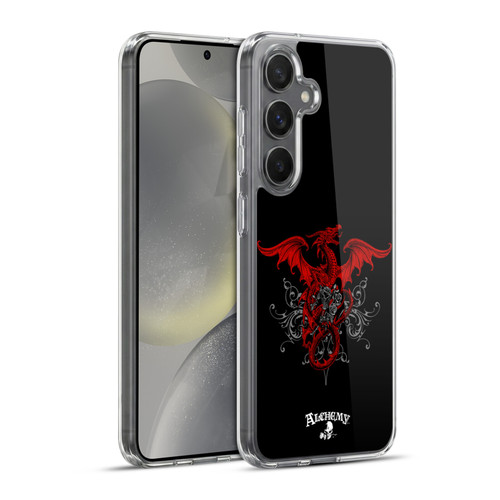 Alchemy Gothic Dragon Draco Rosa Soft Gel Case for Samsung Galaxy S24+ 5G & MagSafe