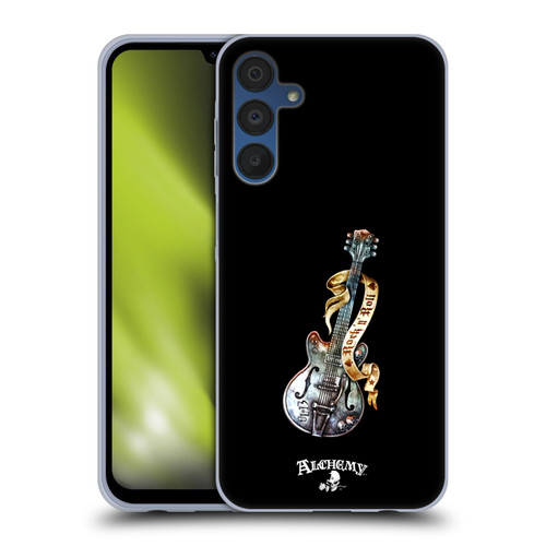 Alchemy Gothic Illustration Rock'it 56 Guitar Soft Gel Case for Samsung Galaxy A15