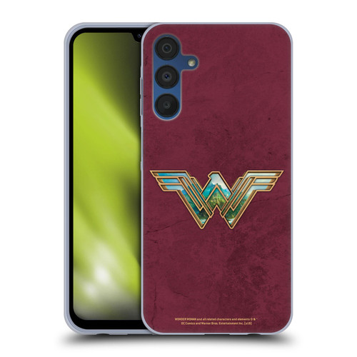 Wonder Woman Movie Logos Themiscyra Soft Gel Case for Samsung Galaxy A15