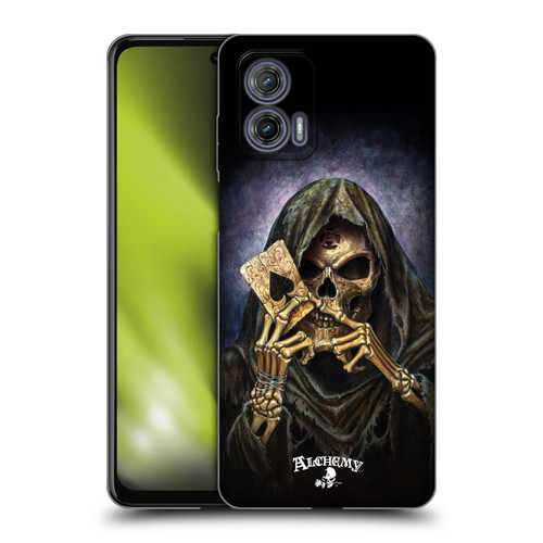 Alchemy Gothic Skull And Cards Reaper's Ace Soft Gel Case for Motorola Moto G73 5G