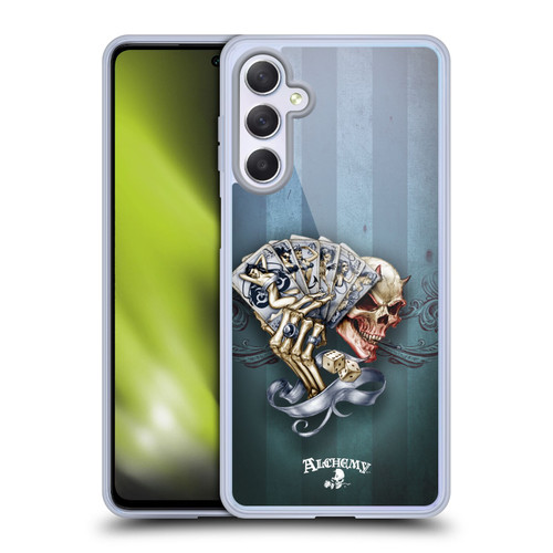 Alchemy Gothic Skull And Cards Read 'Em And Weep Soft Gel Case for Samsung Galaxy M54 5G