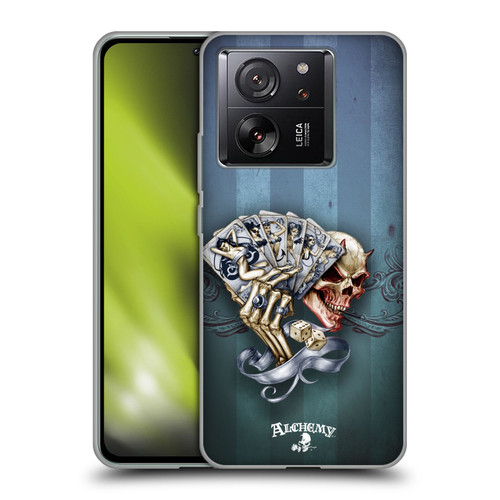 Alchemy Gothic Skull And Cards Read 'Em And Weep Soft Gel Case for Xiaomi 13T 5G / 13T Pro 5G