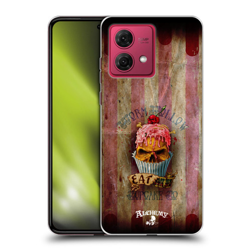 Alchemy Gothic Skull Eat Me Cupcake Soft Gel Case for Motorola Moto G84 5G