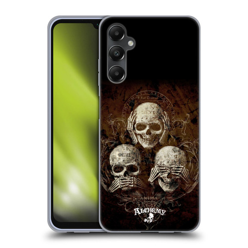 Alchemy Gothic Skull No Evil Three Skull Soft Gel Case for Samsung Galaxy A05s