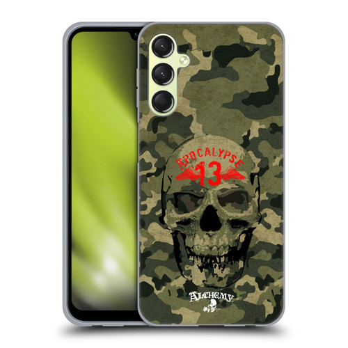 Alchemy Gothic Skull Camo Skull Soft Gel Case for Samsung Galaxy A24 4G / Galaxy M34 5G