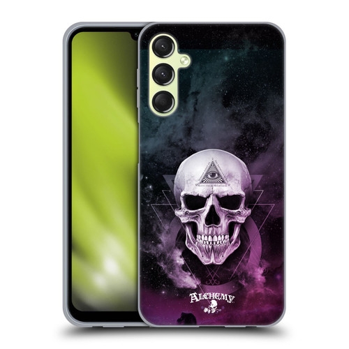 Alchemy Gothic Skull The Void Geometric Soft Gel Case for Samsung Galaxy A24 4G / Galaxy M34 5G