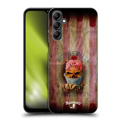 Alchemy Gothic Skull Eat Me Cupcake Soft Gel Case for Samsung Galaxy M14 5G