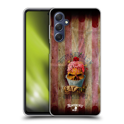 Alchemy Gothic Skull Eat Me Cupcake Soft Gel Case for Samsung Galaxy M54 5G