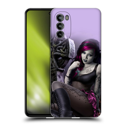 Tom Wood Fantasy Goth Girl Vampire Soft Gel Case for Motorola Moto G82 5G