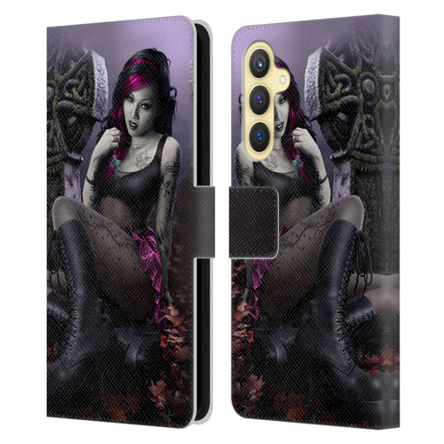 Tom Wood Fantasy Goth Girl Vampire Leather Book Wallet Case Cover For Samsung Galaxy S23 FE 5G