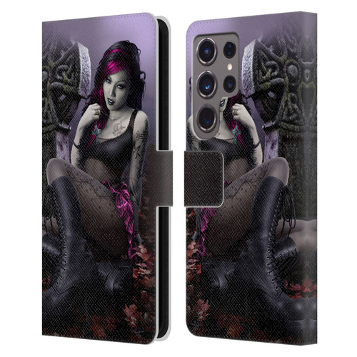 Tom Wood Fantasy Goth Girl Vampire Leather Book Wallet Case Cover For Samsung Galaxy S24 Ultra 5G