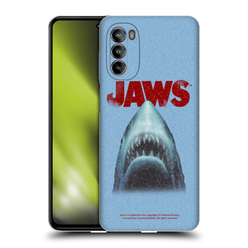 Jaws I Key Art Grunge Soft Gel Case for Motorola Moto G82 5G