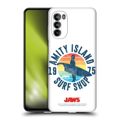Jaws I Key Art Surf Shop Soft Gel Case for Motorola Moto G82 5G