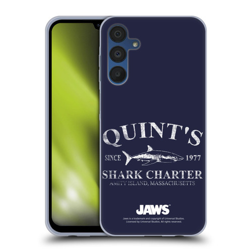 Jaws I Key Art Quint's Shark Charter Soft Gel Case for Samsung Galaxy A15