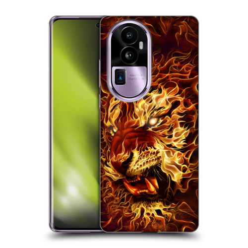 Tom Wood Fire Creatures Tiger Soft Gel Case for OPPO Reno10 Pro+