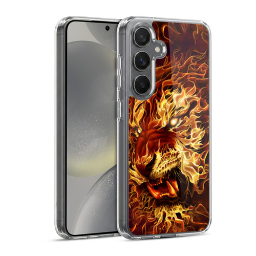 Tom Wood Fire Creatures Tiger Soft Gel Case for Samsung Galaxy S24 5G & MagSafe