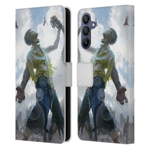 Tom Wood Horror Zombie Scraps Leather Book Wallet Case Cover For Samsung Galaxy A15