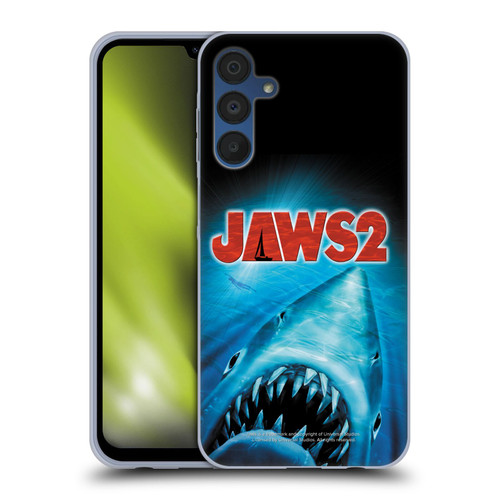 Jaws II Key Art Swimming Poster Soft Gel Case for Samsung Galaxy A15