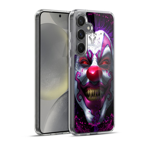 Tom Wood Horror Keep Smiling Clown Soft Gel Case for Samsung Galaxy S24+ 5G & MagSafe