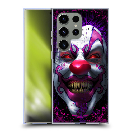 Tom Wood Horror Keep Smiling Clown Soft Gel Case for Samsung Galaxy S24 Ultra 5G