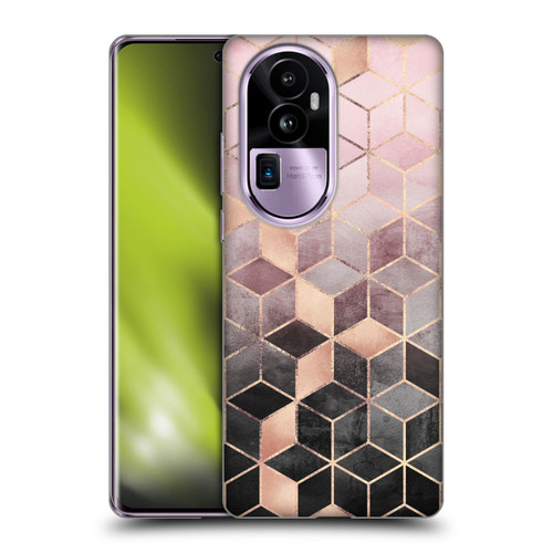 Elisabeth Fredriksson Cubes Collection Pink And Grey Gradient Soft Gel Case for OPPO Reno10 Pro+