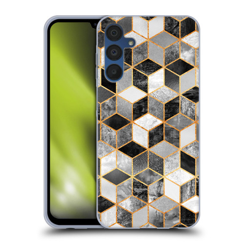 Elisabeth Fredriksson Cubes Collection Black And White Soft Gel Case for Samsung Galaxy A15