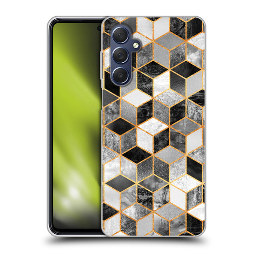 Elisabeth Fredriksson Cubes Collection Black And White Soft Gel Case for Samsung Galaxy M54 5G
