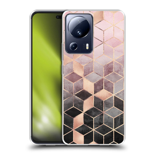 Elisabeth Fredriksson Cubes Collection Pink And Grey Gradient Soft Gel Case for Xiaomi 13 Lite 5G
