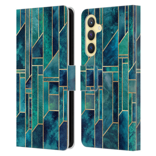 Elisabeth Fredriksson Geometric Design And Pattern Blue Skies Leather Book Wallet Case Cover For Samsung Galaxy S23 FE 5G