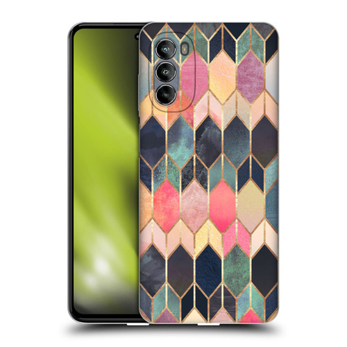 Elisabeth Fredriksson Geometric Design And Pattern Colourful Stained Glass Soft Gel Case for Motorola Moto G82 5G