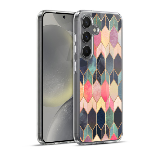 Elisabeth Fredriksson Geometric Design And Pattern Colourful Stained Glass Soft Gel Case for Samsung Galaxy S24+ 5G & MagSafe